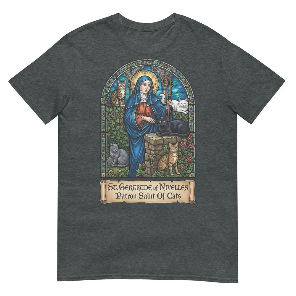 St Gertrude Of Nivelles Patron Saint Of Cats TShirt