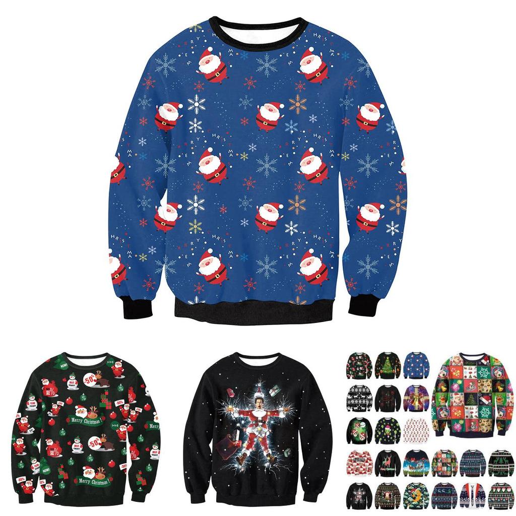 Premium New Ugly Xmas Christmas Sweater Vacation Santa Elf Novelly Sweatshirt For Women And Men