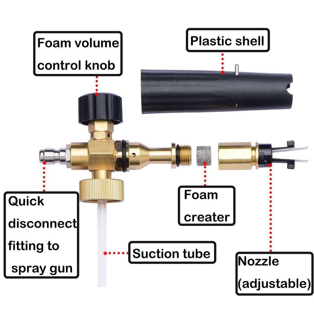 Spumă de zăpadă Lance Pulverizator de sticlă de săpun Pentru Mașină de spălat cu presiune Jet Spălătorie Auto Nou