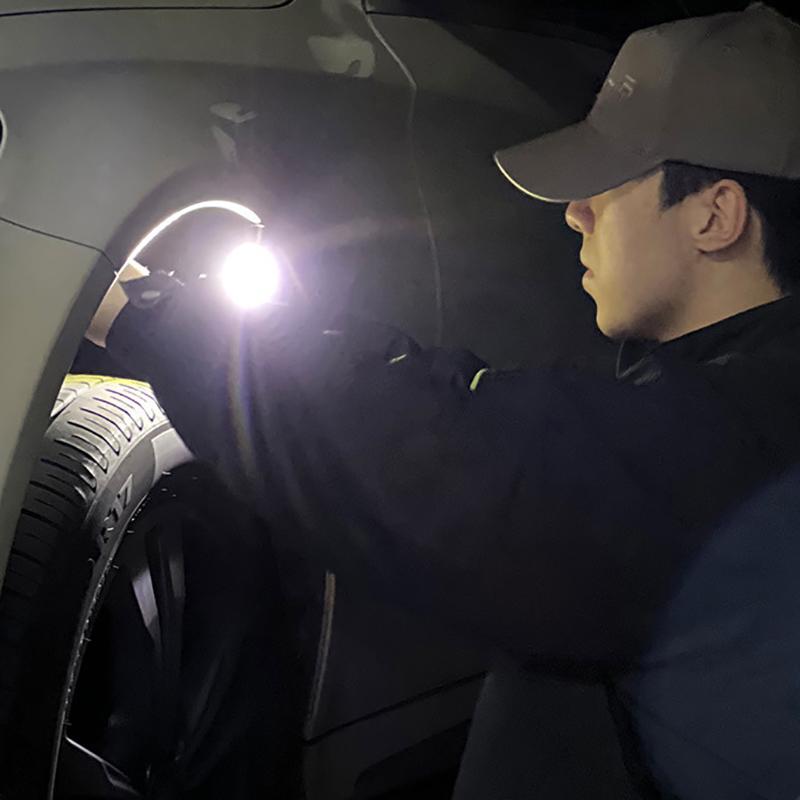 Led High Bright Flashlight Portable Mini Keychain Light Dual Light Source Outdoor Camping Fishing Multi-Function Tool Torch Lamp