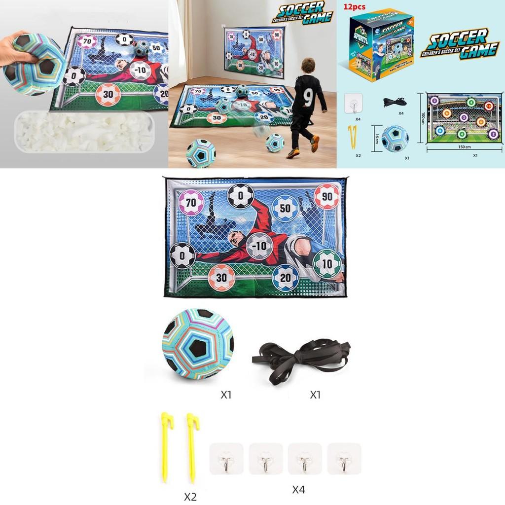 Leuke En Kleurrijke Kinder Voetbal Speelmat Set Met Zacht Pluche Kussen En Accessoires