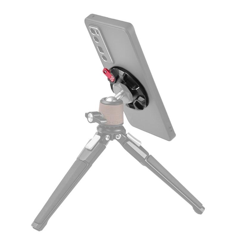 Aluminum Magnetic Phone Holder Base 1/4 Interfaces Phone Mount Base Upgrades for Vloggings And Live Streaming On Tripods