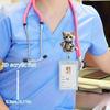 2D Flat Acrylic Cute Coffee Cat Retractable Badge Reel, Lanyard ID Clip For Nurses Doctors Registered Licensed Nurses Medical Workplace Use