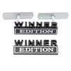 1Pc 3D Metal Winner Edition Logo Car Front Grille Badge Side Fender Rear Trunk Emblem Sticker Decal