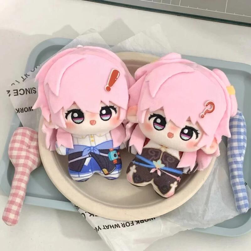 Honkai Star Rail Periphery March 7Th Soft Plush 10Cm Q Version Palm Doll Desktop Decoration Anime Game Lovers Collect Dolls Gift