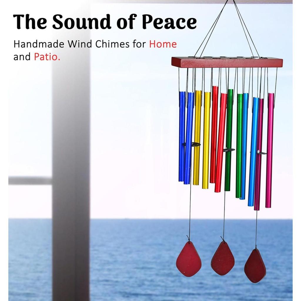 Harmony Multi-Color Wind Chimes for Bedroom & Living Room – Soothing Home Décor, Housewarming, Balcony & Garden Hanging Decoration