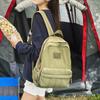 Student School Bag Men's Solid Color Backpack Women's Large Capacity Backpack