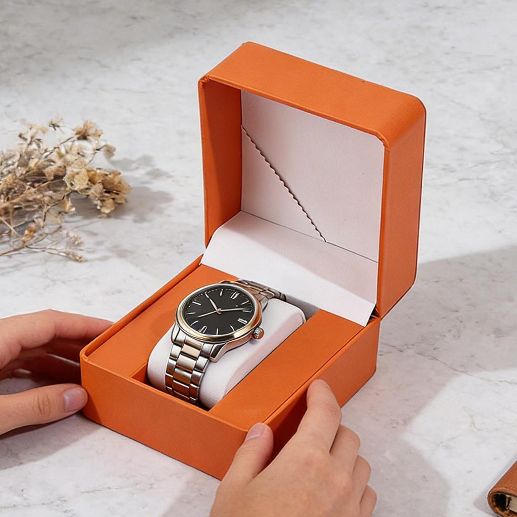 Watch Storage Box PU Leather Wristwatch Organizer Case Watch Collection Box For Home Travel Birthday Holiday Office Nightstand