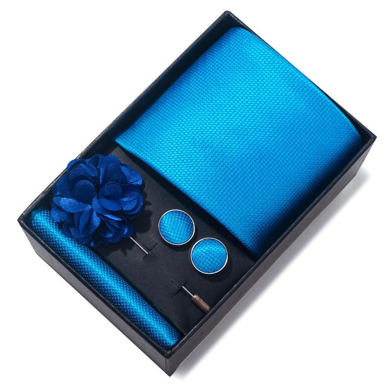Herren Formale 8cm Krawatte Sechsteiliges Geschenkbox-Set für Bräutigam und Geschäftliche Anlässe