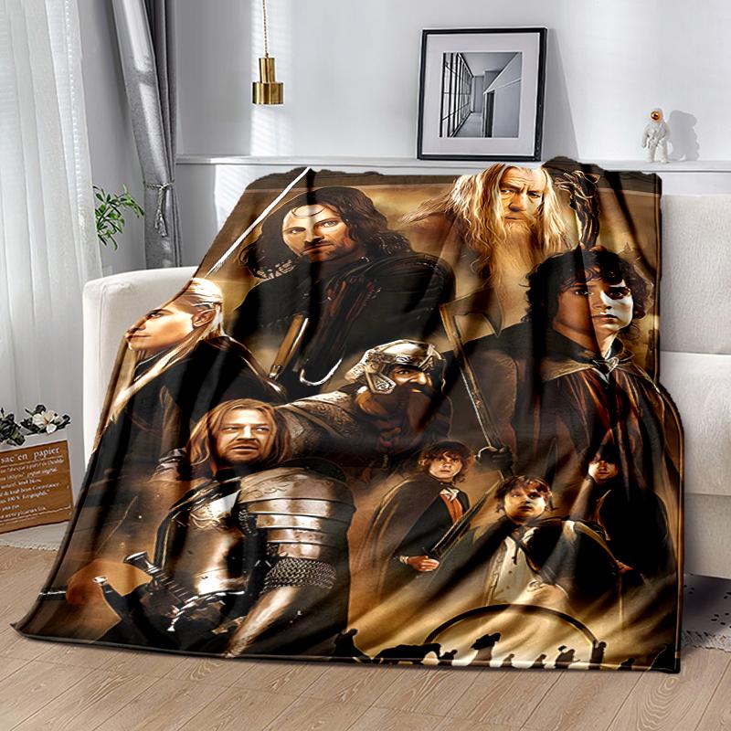 1pc Blanket The Lord of the Rings2 Print Design, Lightweight Blanket for Sofa, Bed- Soft &Warm, Gift for All Seasons like Christmas, Halloween