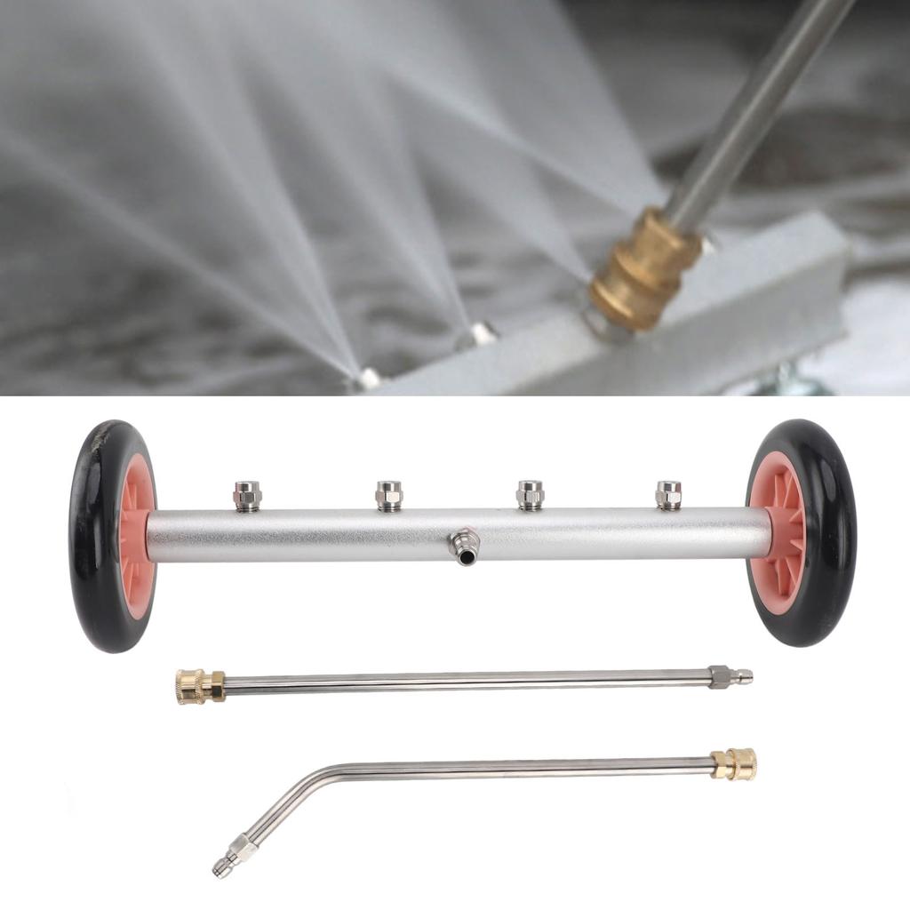 Undercarriage Clner 16 Inch 4000PSI High Pressure Under Car Wash Water Broom with Extension Rod for Truck SUV Trailer