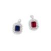 S925 Sterling Silver Square Sapphire Necklace for Women, Unique Retro Design, Fashionable Light Luxury Feel