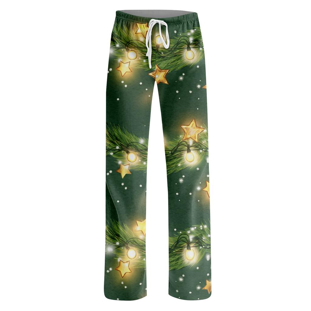 Women's Casual Christmas Print Pants with
