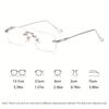 The New Stylish And High-value Golden Frameless Design Unisex Ultra-light Presbyopic Glasses