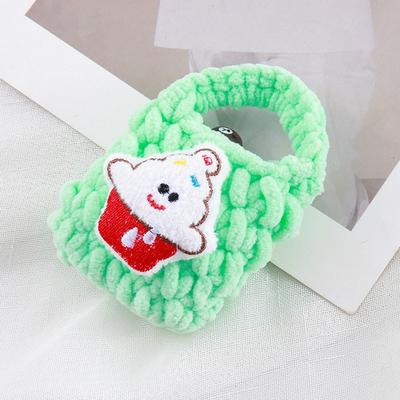 Crochet Mini Knitted Handbag Sandwich Hamburg Earphone Knitted Bag Headset Cover Knitted Portable Coin Purse Little Gift