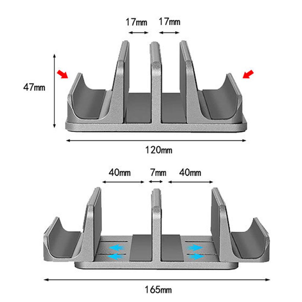 Vertical Laptop Stand Adjustable Desktop Notebook Dock Universal Laptop Docking Station Stand for Macbook/Tablet/Phone