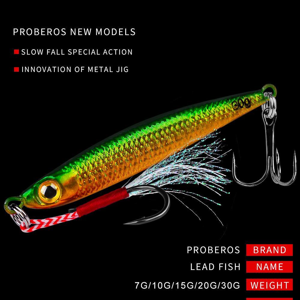 Talíř s návnadou Malá olovnatá ryba 7g 10g 15g 20g 30g Sladkovodní mořský rybolov Crossmouth Okoun Road Subsequin