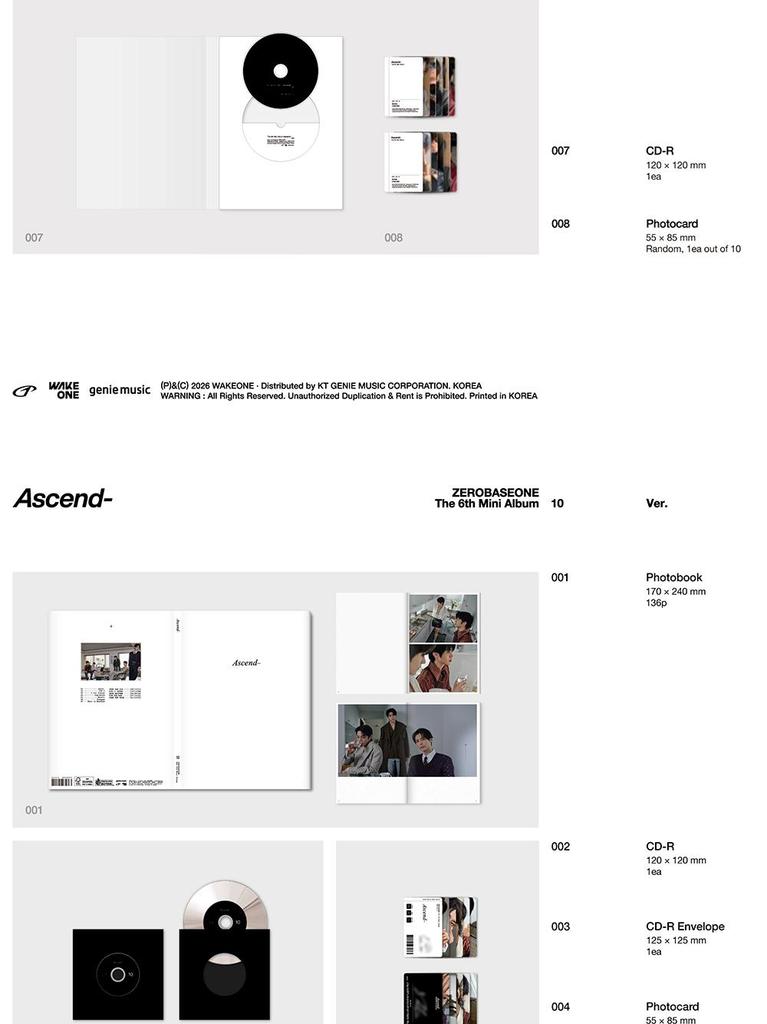 ZEROBASEONE 6th Mini Album - Ascend- (Photobook Ver.)