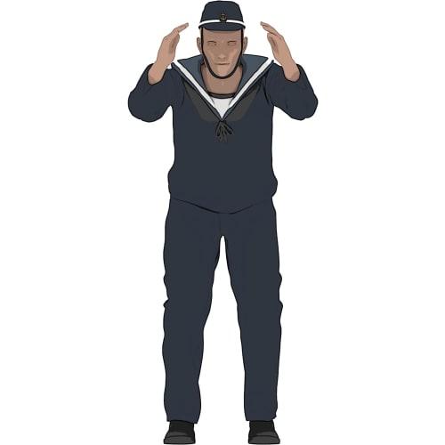 Triumph Model 1/35 Japanese Navy Sailor Figure Type 1 3D Printer Kit TRFF35012