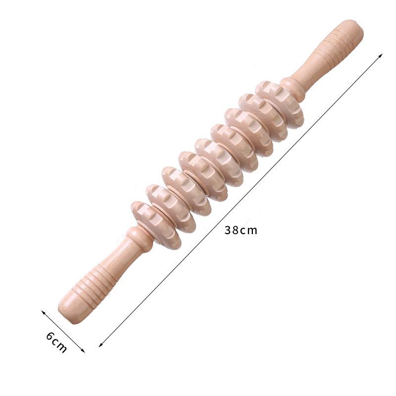 Wooden Full-Body Meridian Massage Roller for Yoga and Fitness
