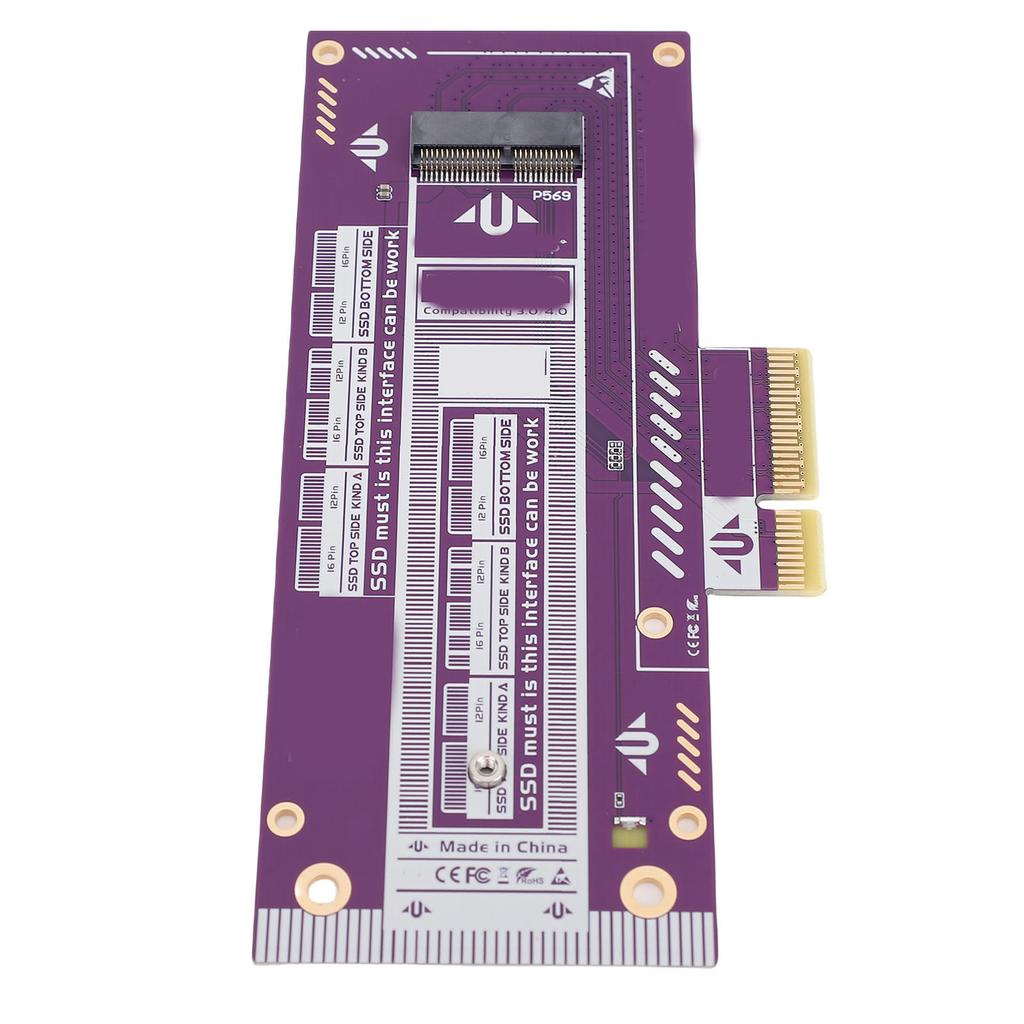 PCIE 5.0 X4 SSD 12 16pin Adapter Card Fit for Air A1465 A1466 2013 to 2017 Anti Interference NVMe PCIe Adapter