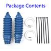 2 Set Gaiter Pinion Boot Accessory Blue Kit Parts Rack And Pinion Steering Boot Replacement Silicone High Quality