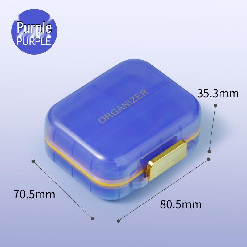 Portable Multi-Compartment Pill Box with Splitter for One Week