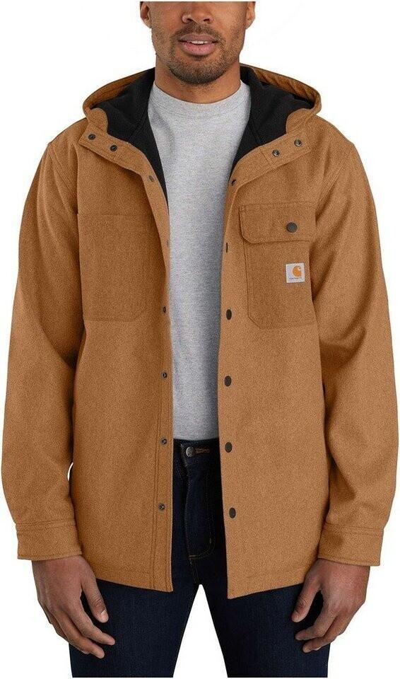 Jacket Carhartt Rain Defender Relaxed Fit Heavyweight Hooded Shirt Jac Oiled Walnut Heather