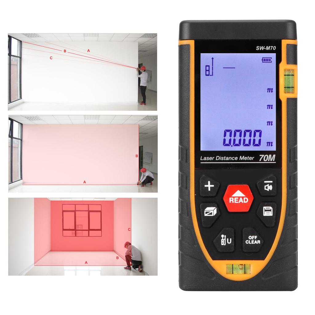 Laser Distance Measure Device Handheld Rangefinder High Accuracy Infrared Measuring Tool