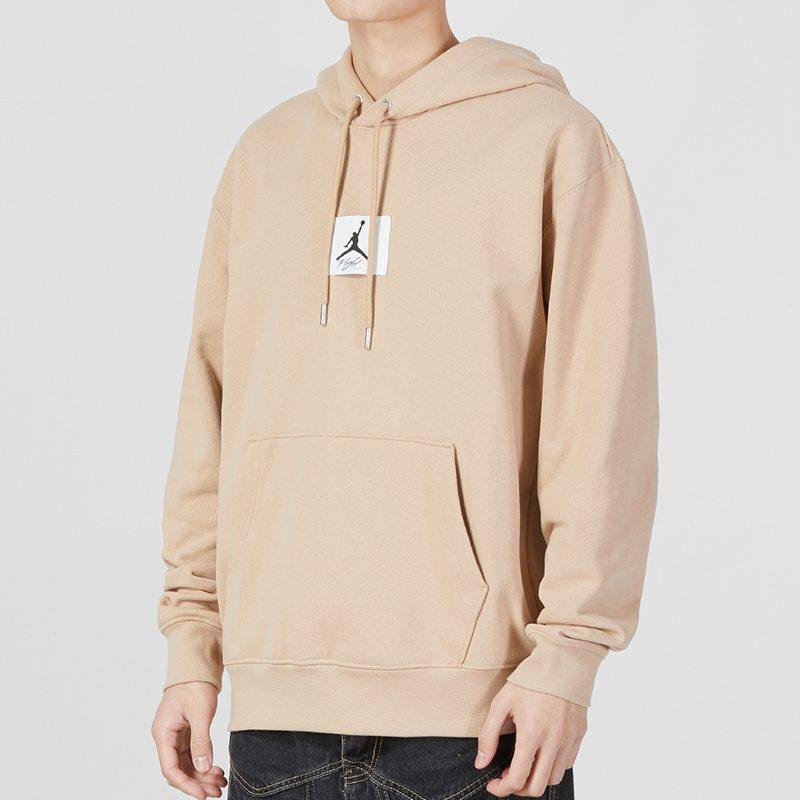 Jordan Sweatshirts Men's Khaki Fleece Lined Hooded Moderate Regular DQ7339-277