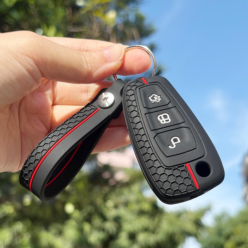 Knife Flip Keychain Protection For Ford Gm Ka Fusion Kuga St Focus 2 3 Silicone Car Key Caps Cover Case
