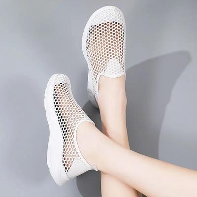 Fashion Women's Shoes Summer Mesh Breathable Vulcanized Shoe Stylish Korean Original Daily Routine Aesthetic Light 39 Ladies Footwear