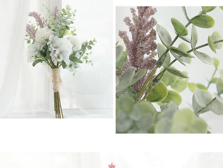 Bouquet Sposa Eucalipto Stile Foresta - Composizione Floreale Artificiale a Mano per Matrimoni & Arredo Casa