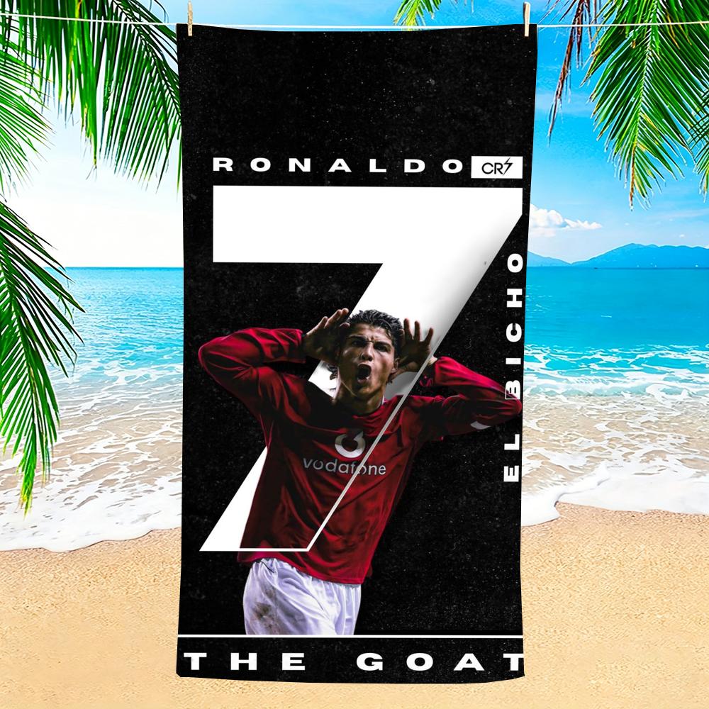 Towel Microfiber beach towel, quick-dry, sand-free, ultra-fine fiber, super soft. C-Cristiano RonaldoS