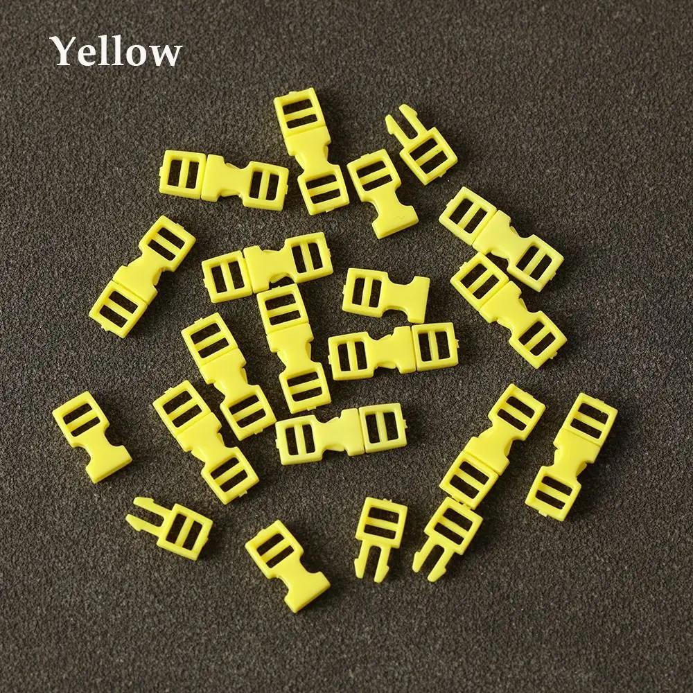20Pcs Plastic Mini Release Buckles For Miniature Bag Doll Backpack Paracord Bracelet DIY Dog Collar Strap Webbing Outdoor Camp жёлтый
