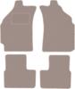 Beżowe welurowe dywaniki podłogowe dla: Daewoo Matiz hatchback (1997-2007)