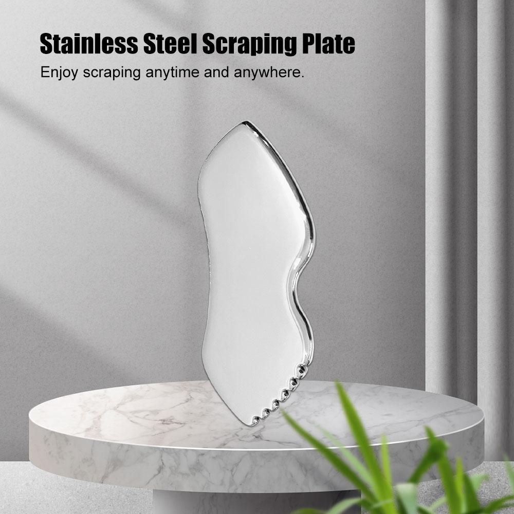 Stainless Gua Sha Tools Steel Scraping Massage Tool Facial Massage Tools for Relaxing Soft Tissue, Reduce Head, Neck, Back Pain