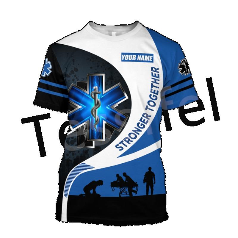 

Tessffel Emergency Medical Service Technician EMT EMS Paramedic Hero New Fashion Unisex Casual 3DPrint Футболки з короткими рукавами s-3 M