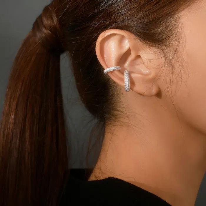 [S925] Donut Ear Cuff (Silver)