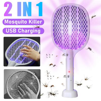 Upgraded 3000V Mosquito Swatter Electric Fly Swatter Rechargeable Mosquito Killer Lamp Bug Zapper Home Outdoor Pest Control