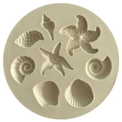 Cake Decor Tools DIY Sea Creatures Conch Starfish Shell Fondant Cake Candy Silicone Molds Creative