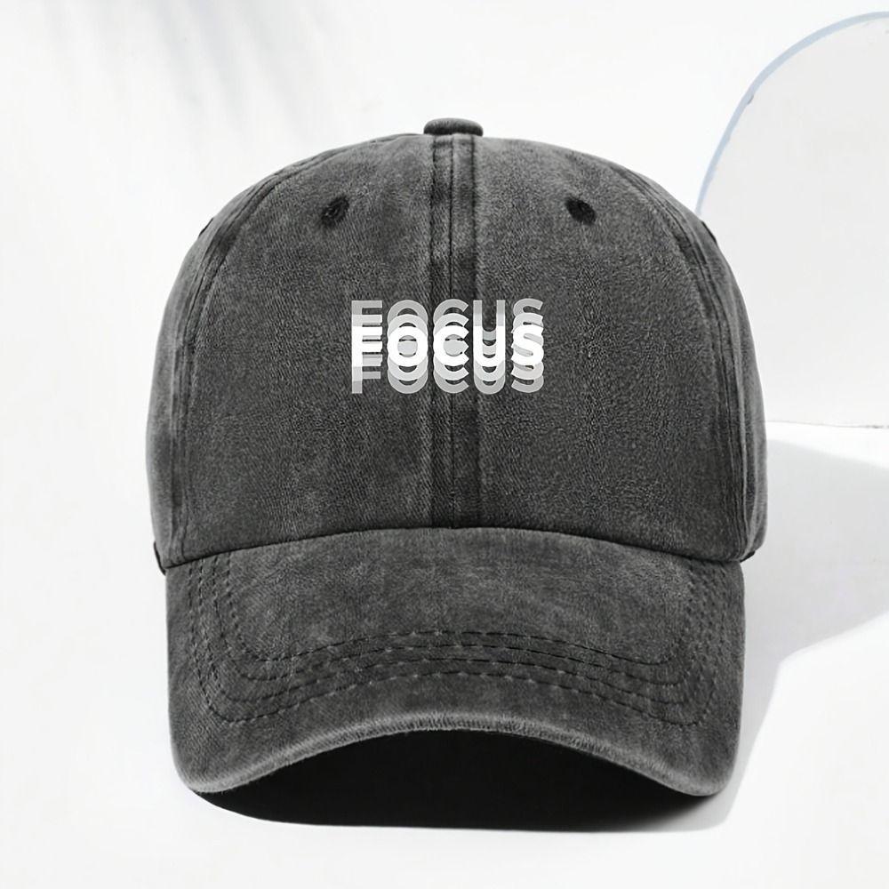 Breathable Dad Hat Letter Printed Washed Cotton Hat Minimal Casual Sun Hat For Men Women
