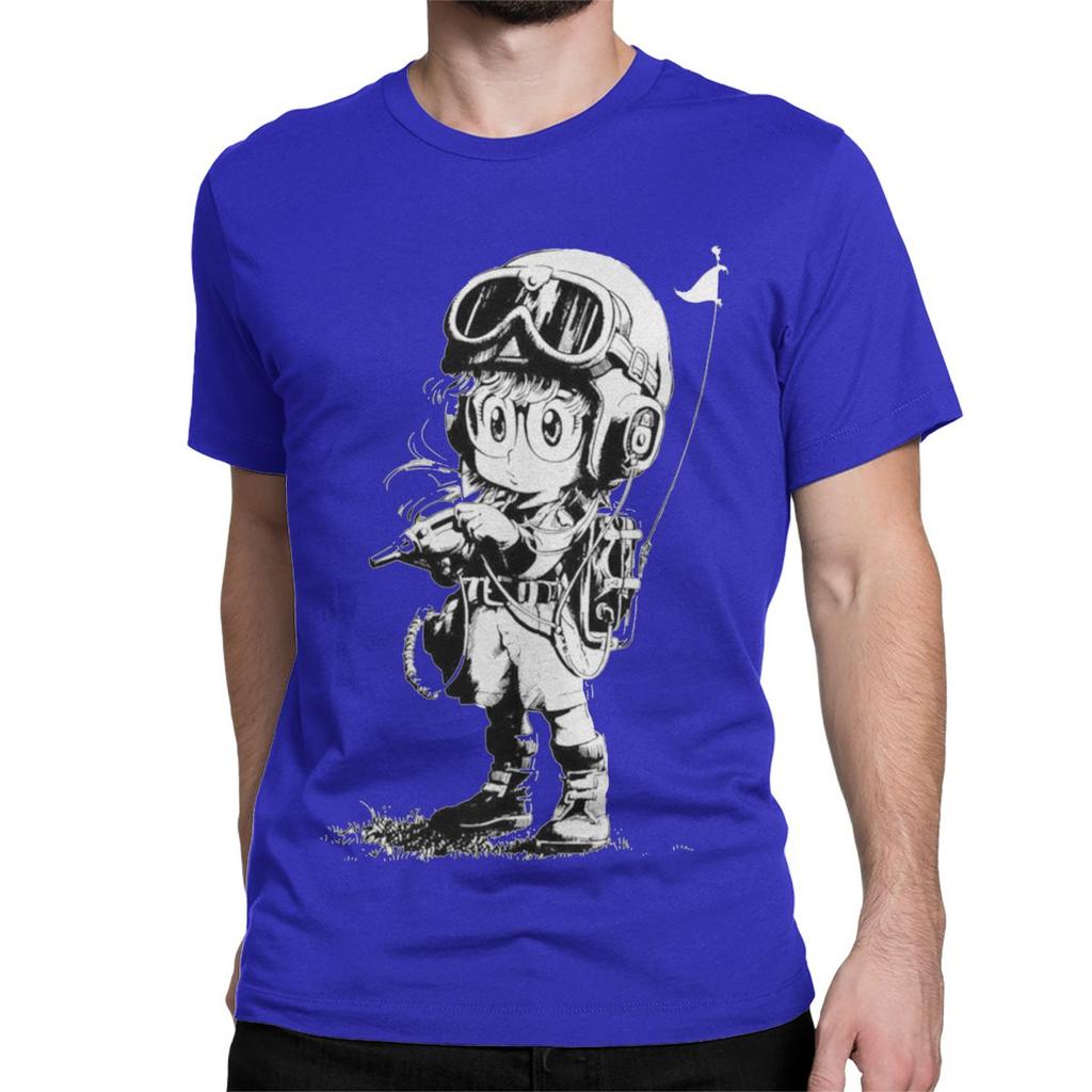 Arale TShirt for Men Women Dr Slump Anime Awesome Pure Cotton Tees Round Collar Short Sleeve T Shirt Birthday Present Clothing