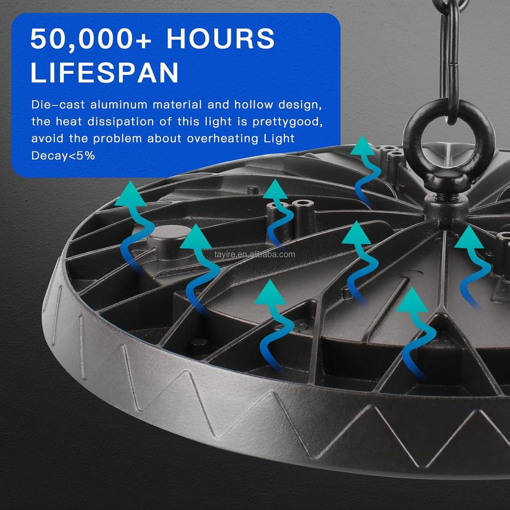 UFO LED High Bay Light 100W 200W 300W EU Stock 220V Waterproof Lamp for Workshop Stadium Supermarket Warehouse Garage Parking