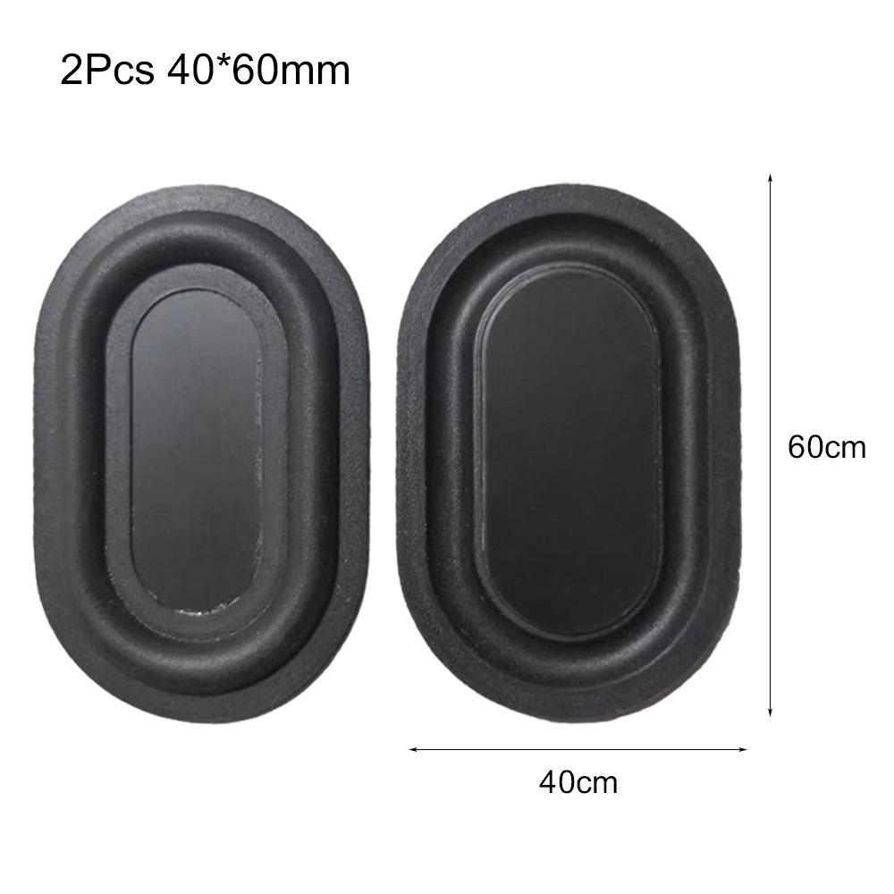 2Pcs Black Bass Diaphragm Oval Shape Auxiliary Bass Vibration Plate Subwoofer Matching 2pcs 4060