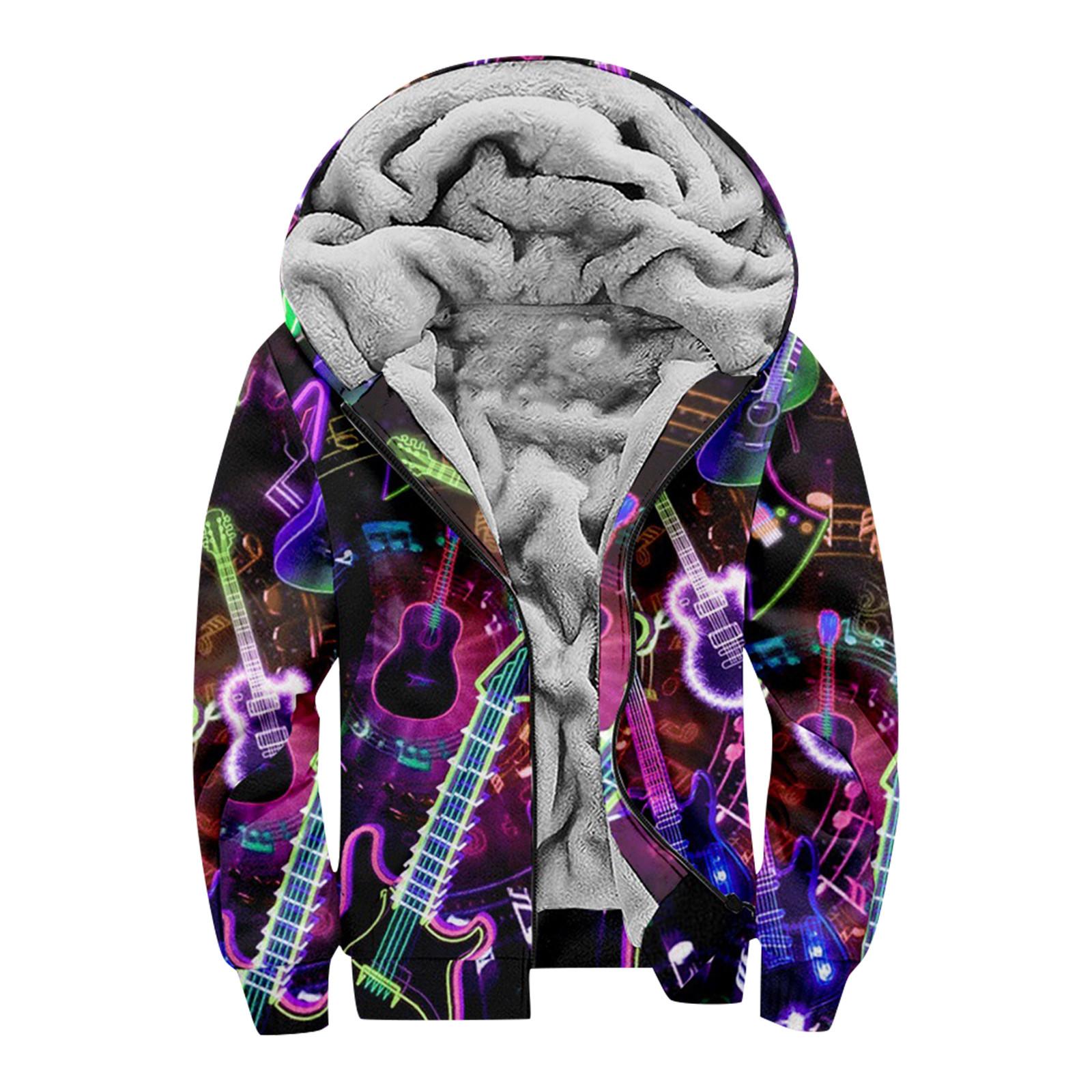 

Чоловічий товстий зимовий бавовняний костюм з довгим рукавом і блискавкою з принтом L фіолетовий