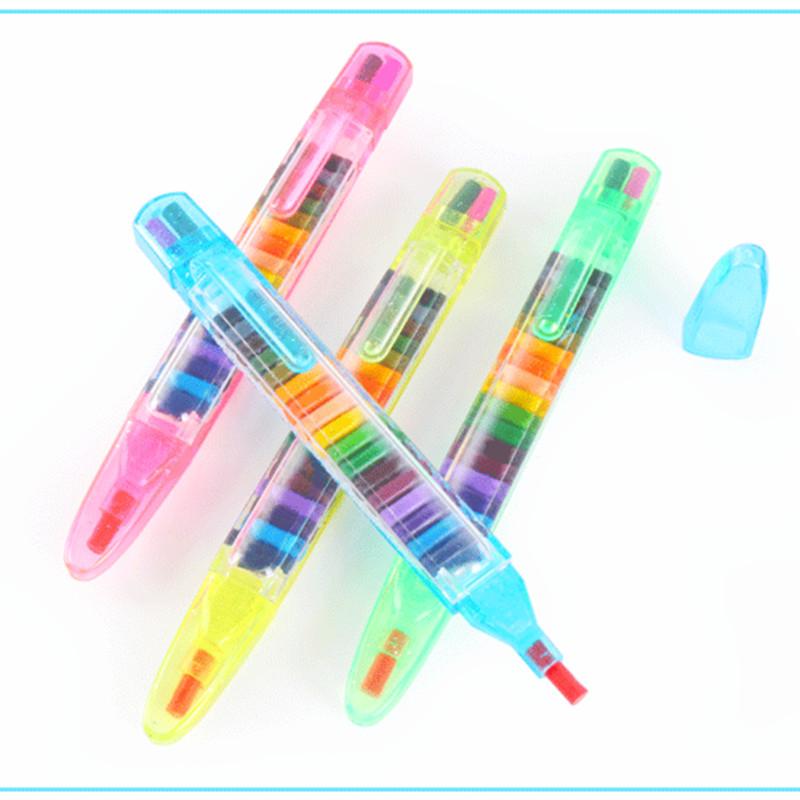 Creative 20colors Crayon Student Drawing Color Pencil Multicolor Art Writing Pen for Kids Children's Graffiti Crayon Graffiti Pen