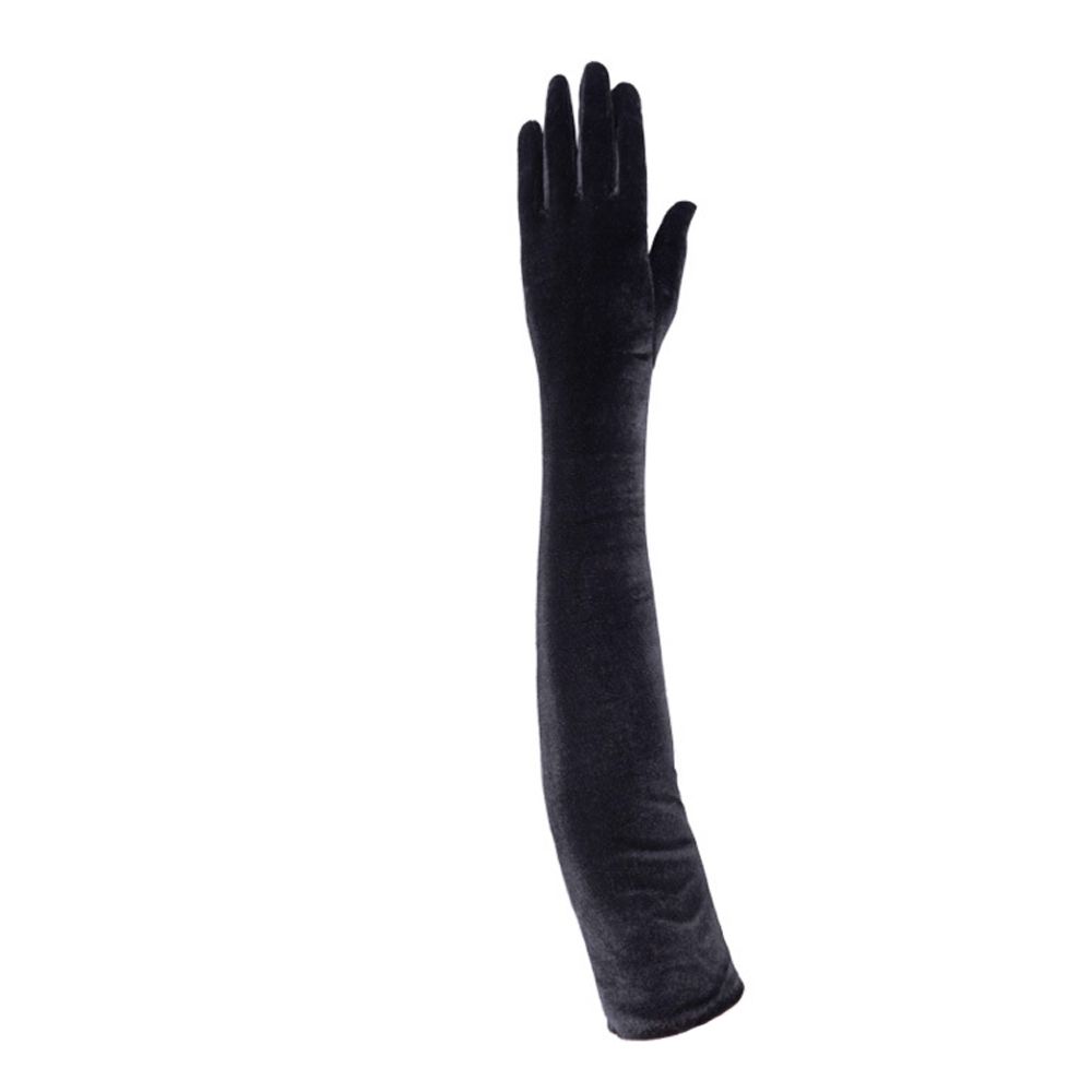 Warm Party Dinner Dress Autumn Cosplay Etiquette Mittens Wedding Velvet Long Gloves Women Gloves