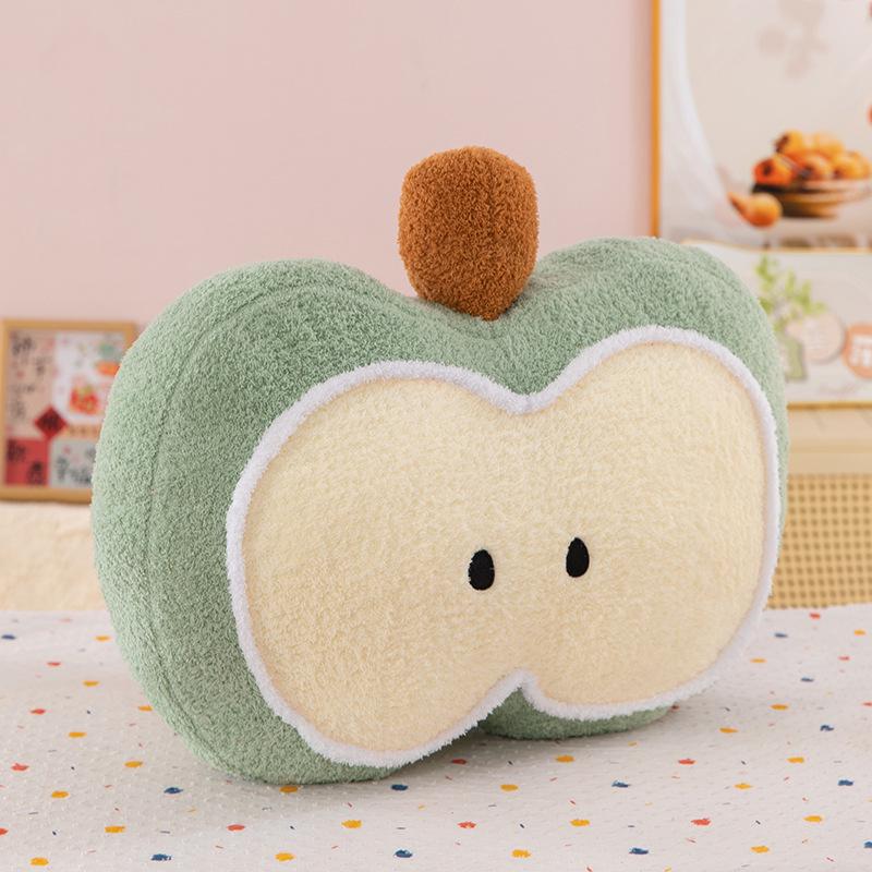 Cute Plush Apple Throw Pillow – Perfect for Sofa, Bedside, Office, or Car; Ideal Gift and Home Decor Cushion.