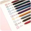 5pcs Retro Color Pen Set Triangular Barrel Vintage Purple Gray Brown Gel Ink Pens for Marker Liner Office School Supplies A6727
